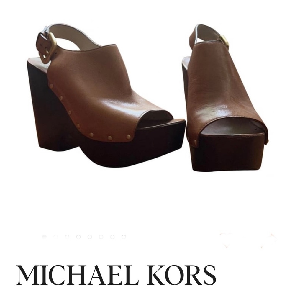 KORS Michael Kors leather mules .
